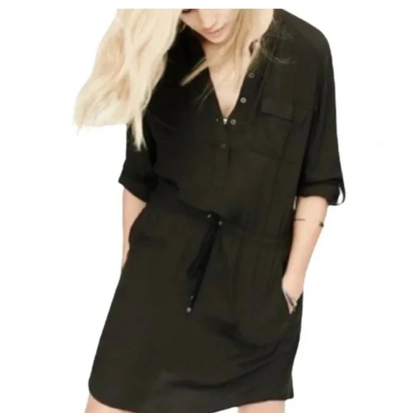 Max Studio Twill Black Dress - Picture 3 of 9